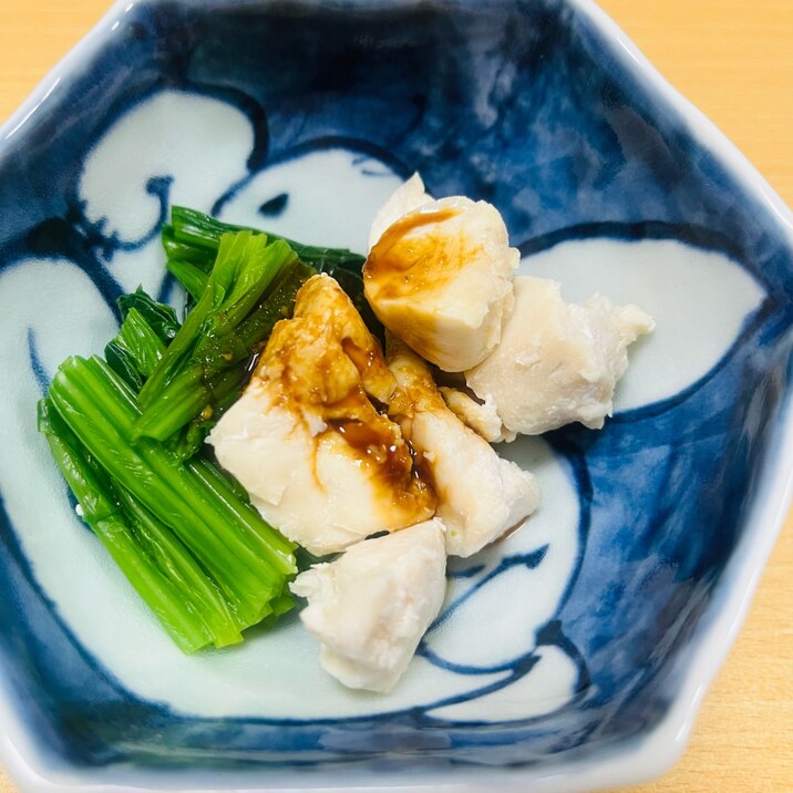 ほうれん草とささみのからし和え